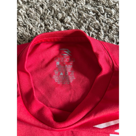 Nike Boys Red‎ DRI-FIT Athletic Short Sleeve Shirt Size 4T - Picture 5 of 6